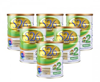 【新西兰直邮包邮】Wyeth 惠氏 S26金装奶粉2段 900克x6罐/箱（6-12个月适用）【奶粉收件人身份证必需上传】